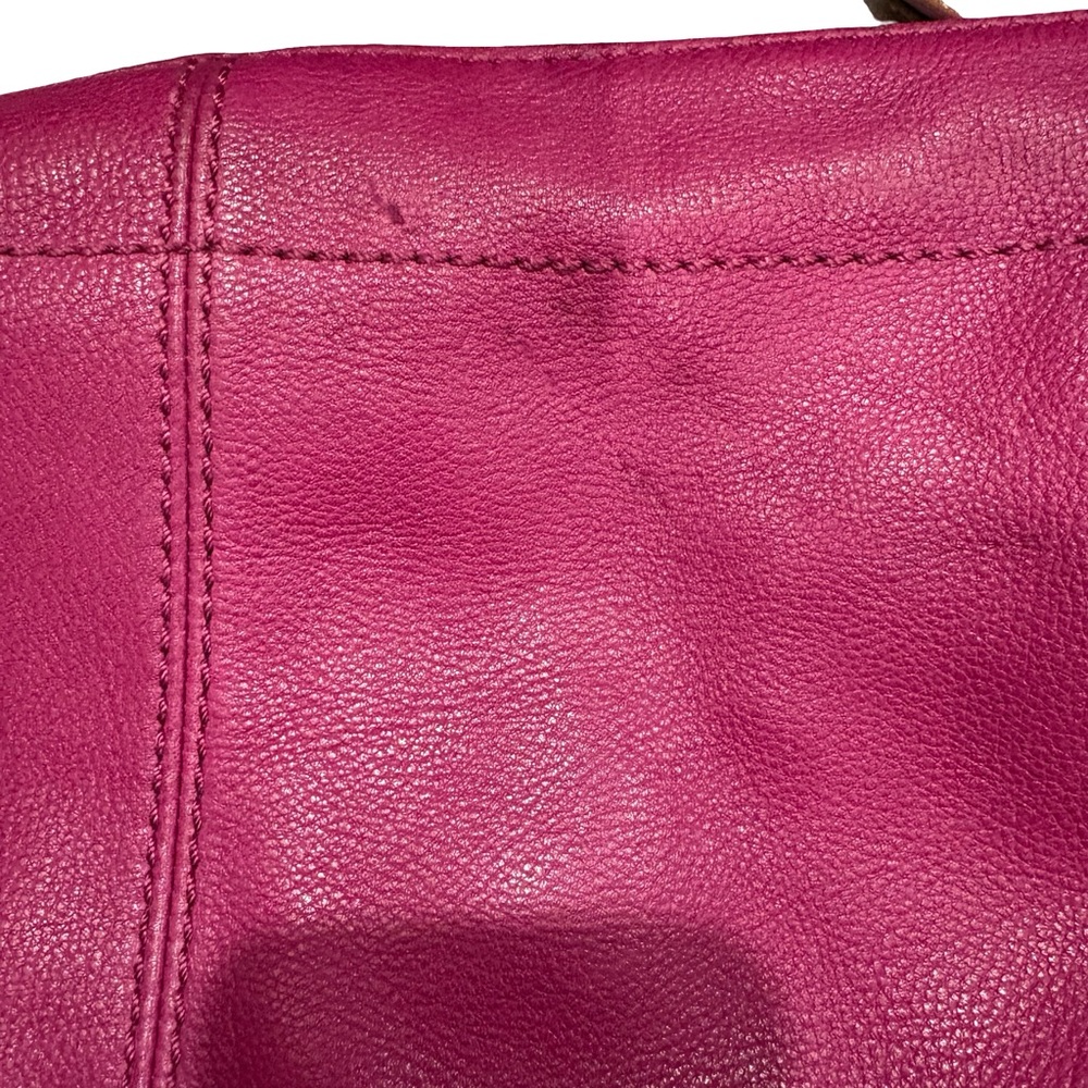 Vtg Fossil Magenta Hobo Double Strap Hobo Pebbled Leather Shoulder Crossbody Bag - Picture 10 of 16